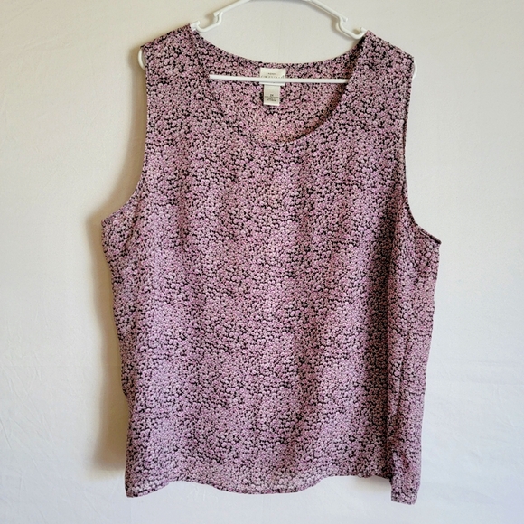 Kim Roger's Floral Sleveless Polyester Tank Top - Picture 1 of 8